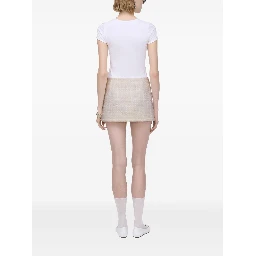 Tweed Mini Skirt In Neutral