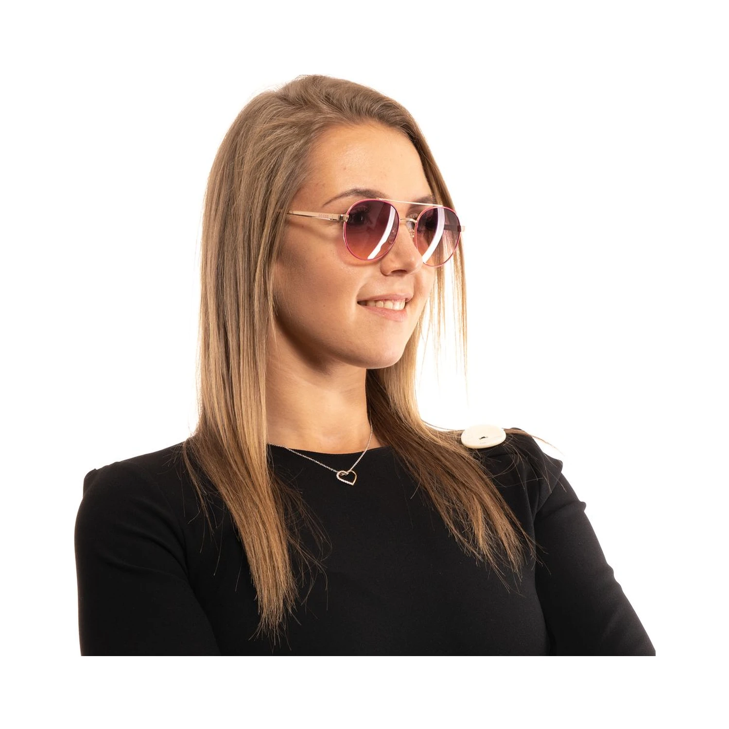 Pink Metal Sunglasses