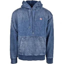 Blue Cotton Hoodie