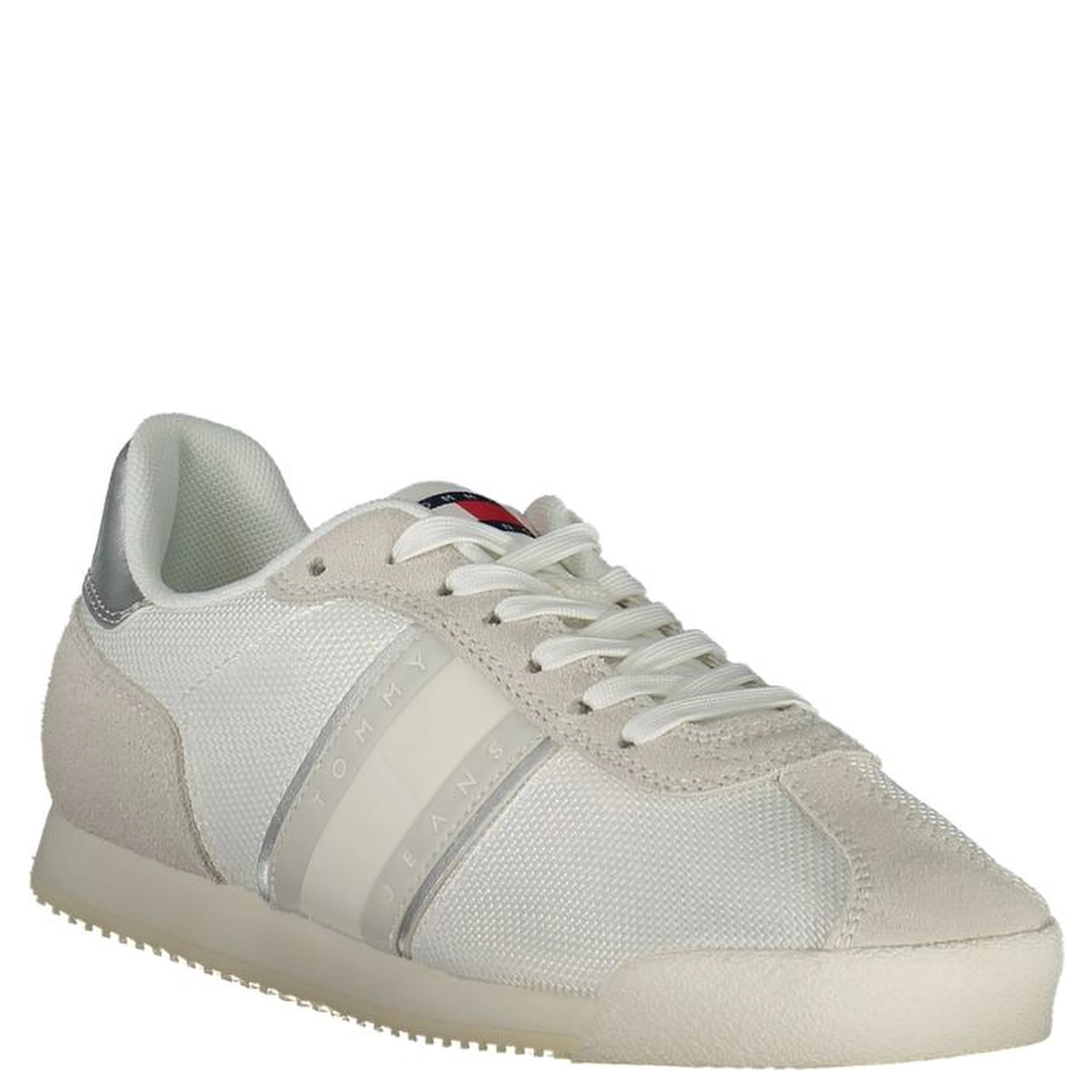 White Polyester Women Sneaker