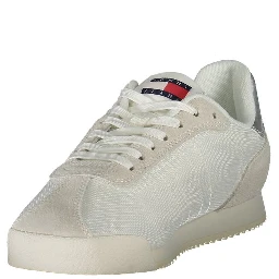 White Polyester Women Sneaker