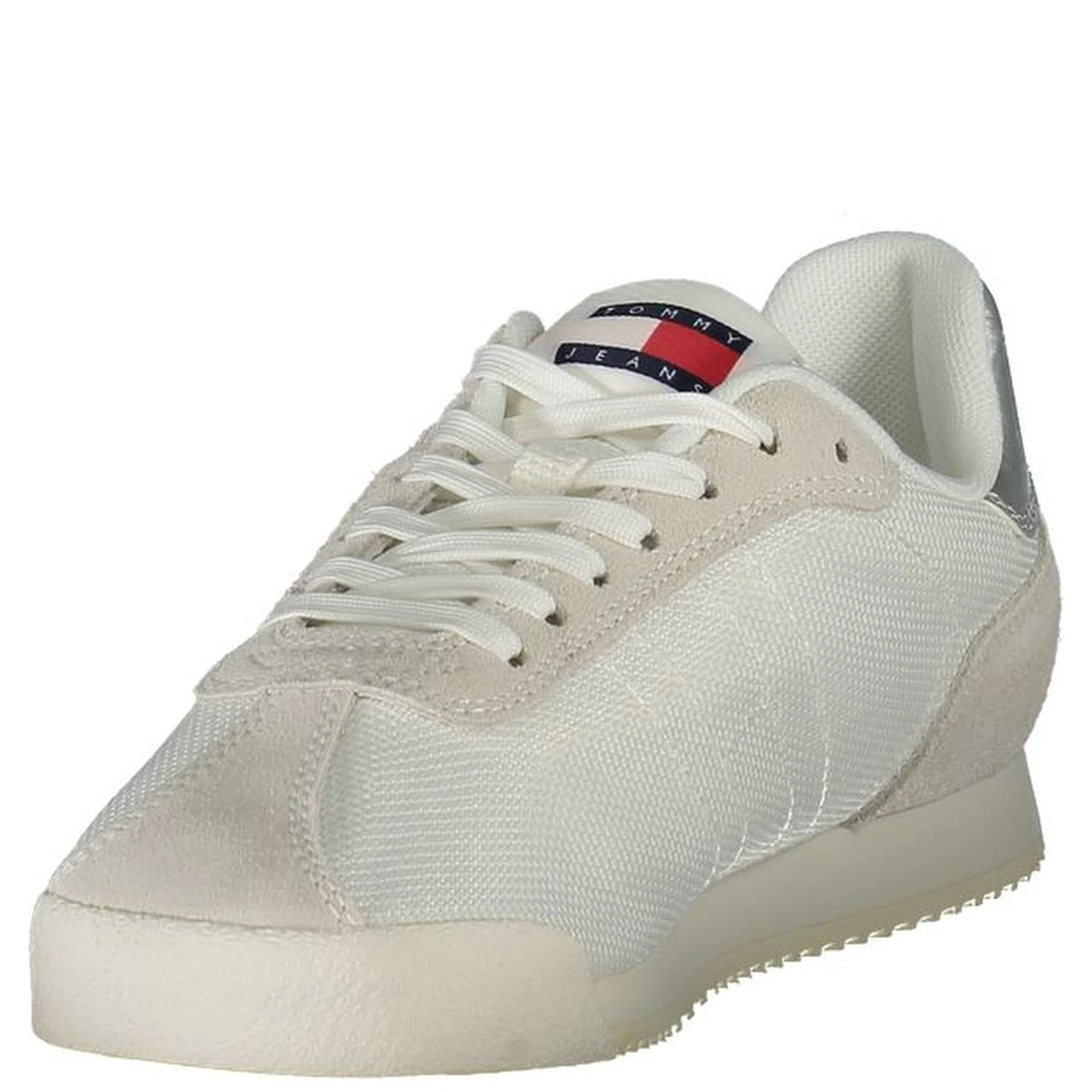 White Polyester Women Sneaker