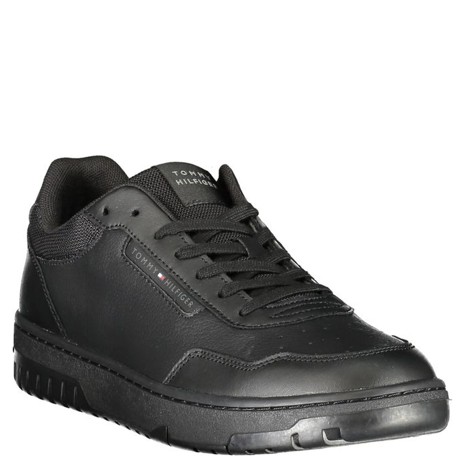 Black Leather Men Sneaker