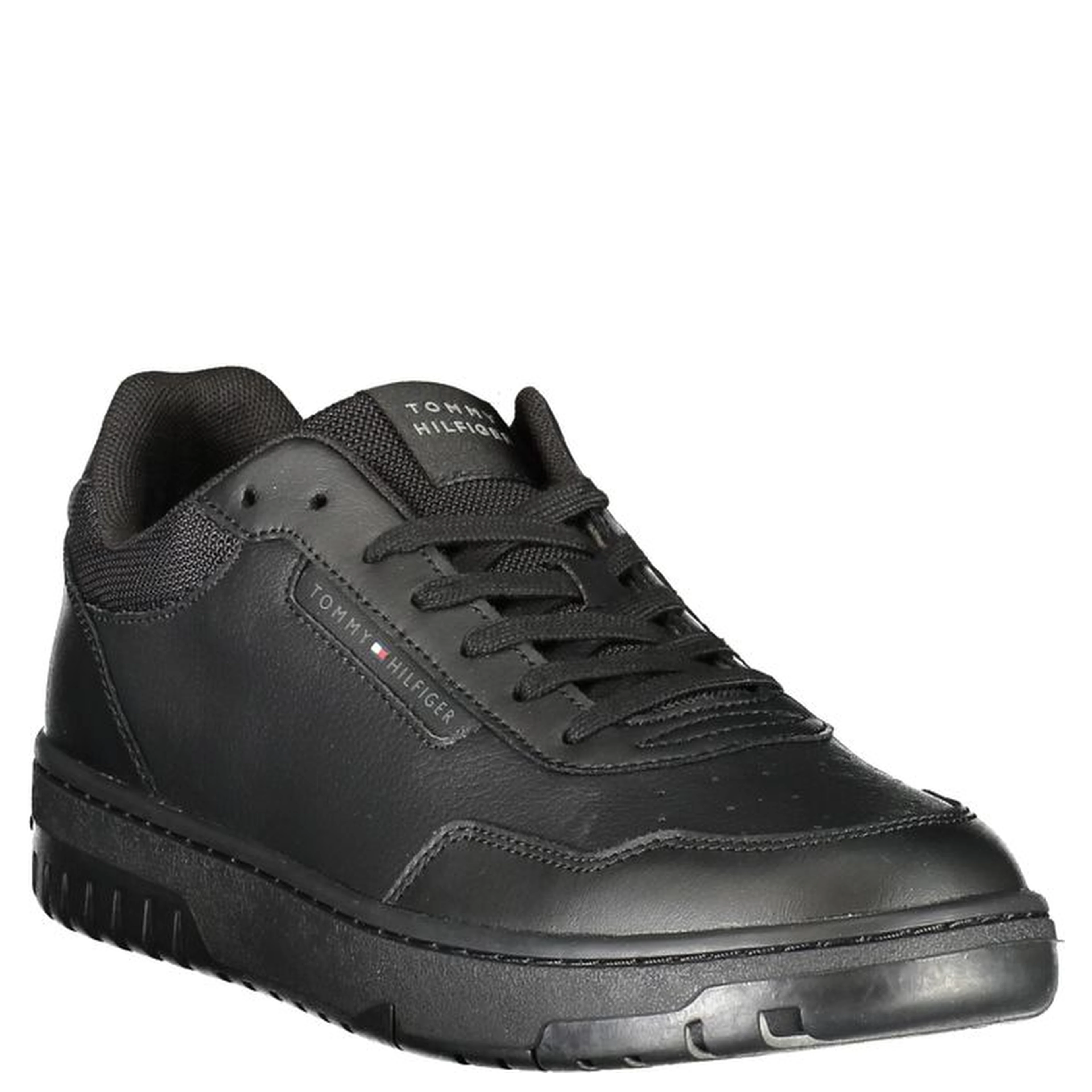 Black Leather Men Sneaker