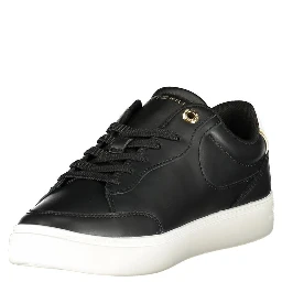 Black Leather Women Sneaker