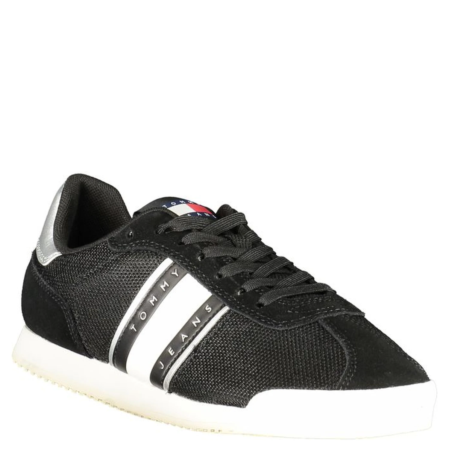 Black Polyester Women Sneaker