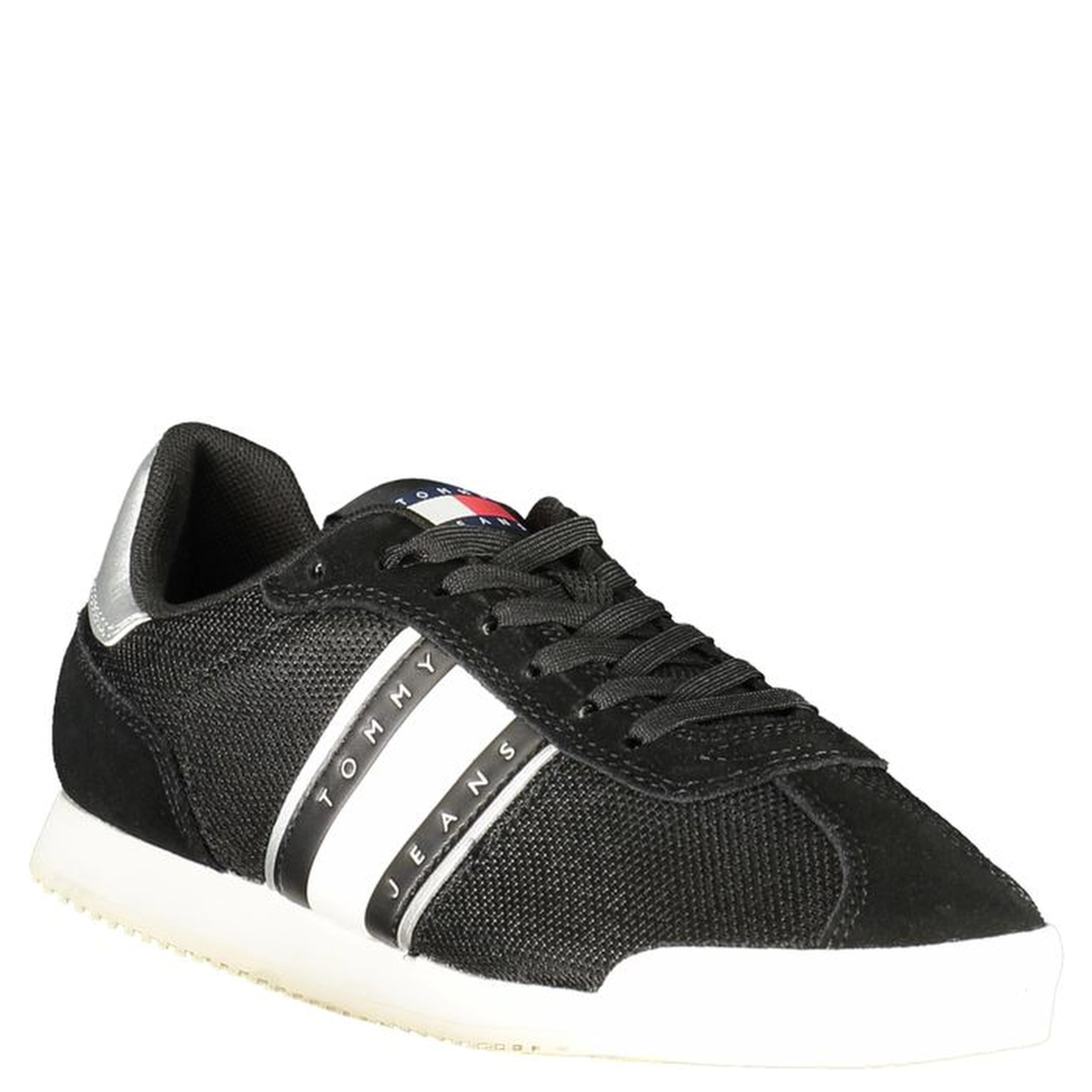 Black Polyester Women Sneaker