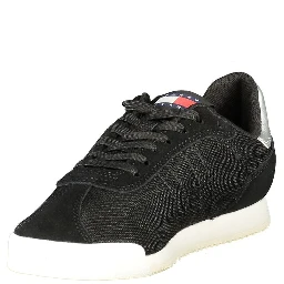 Black Polyester Women Sneaker