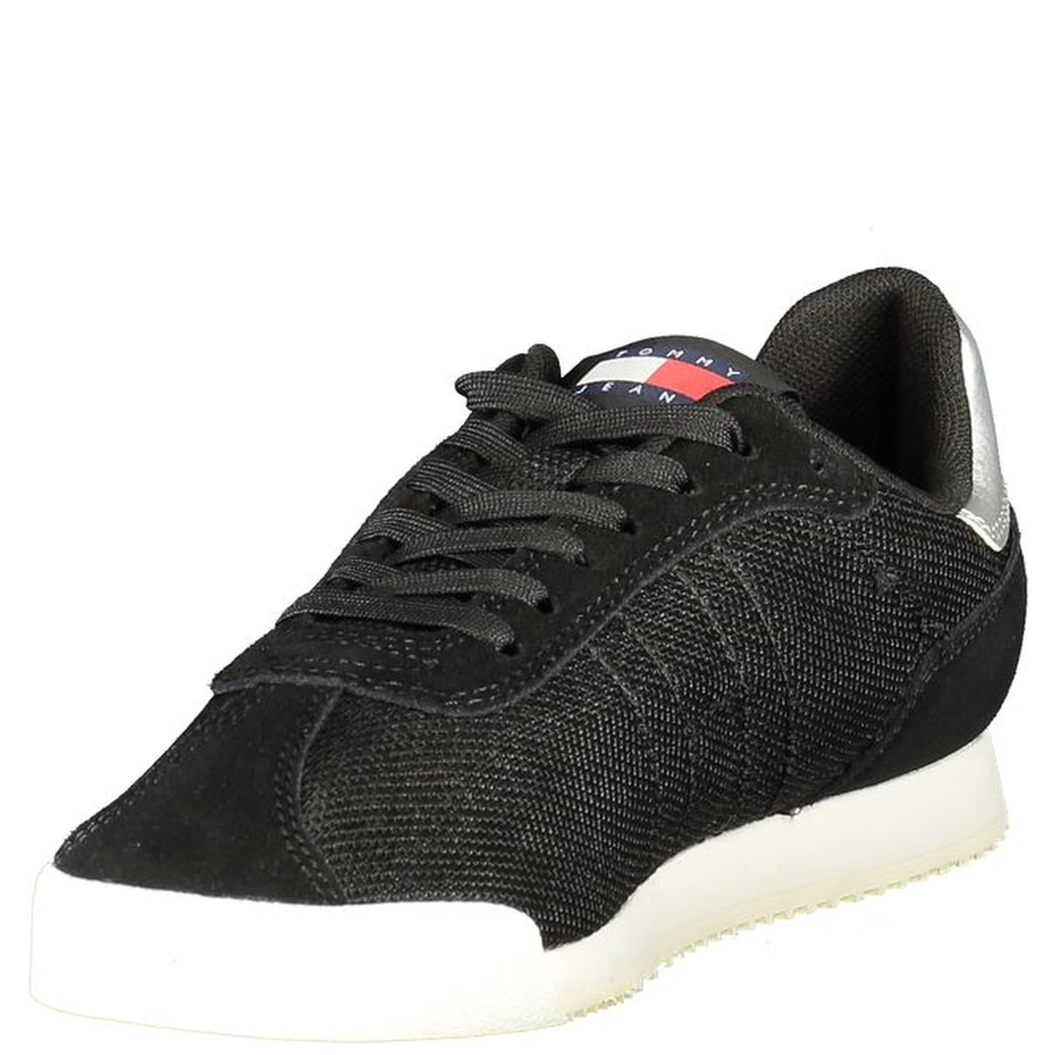 Black Polyester Women Sneaker
