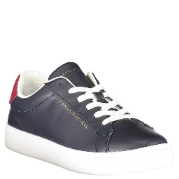 Blue Leather Women Sneaker