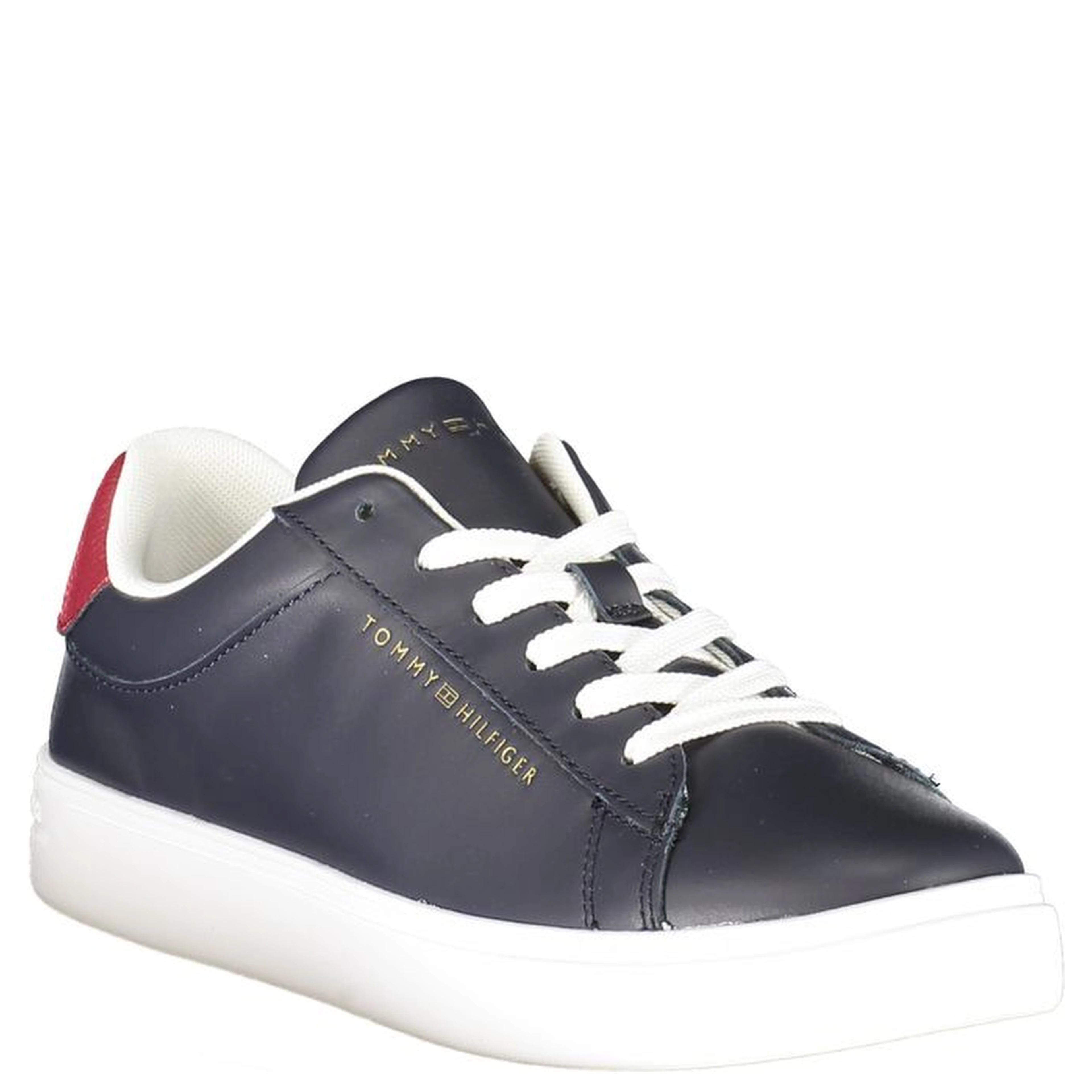 Blue Leather Women Sneaker