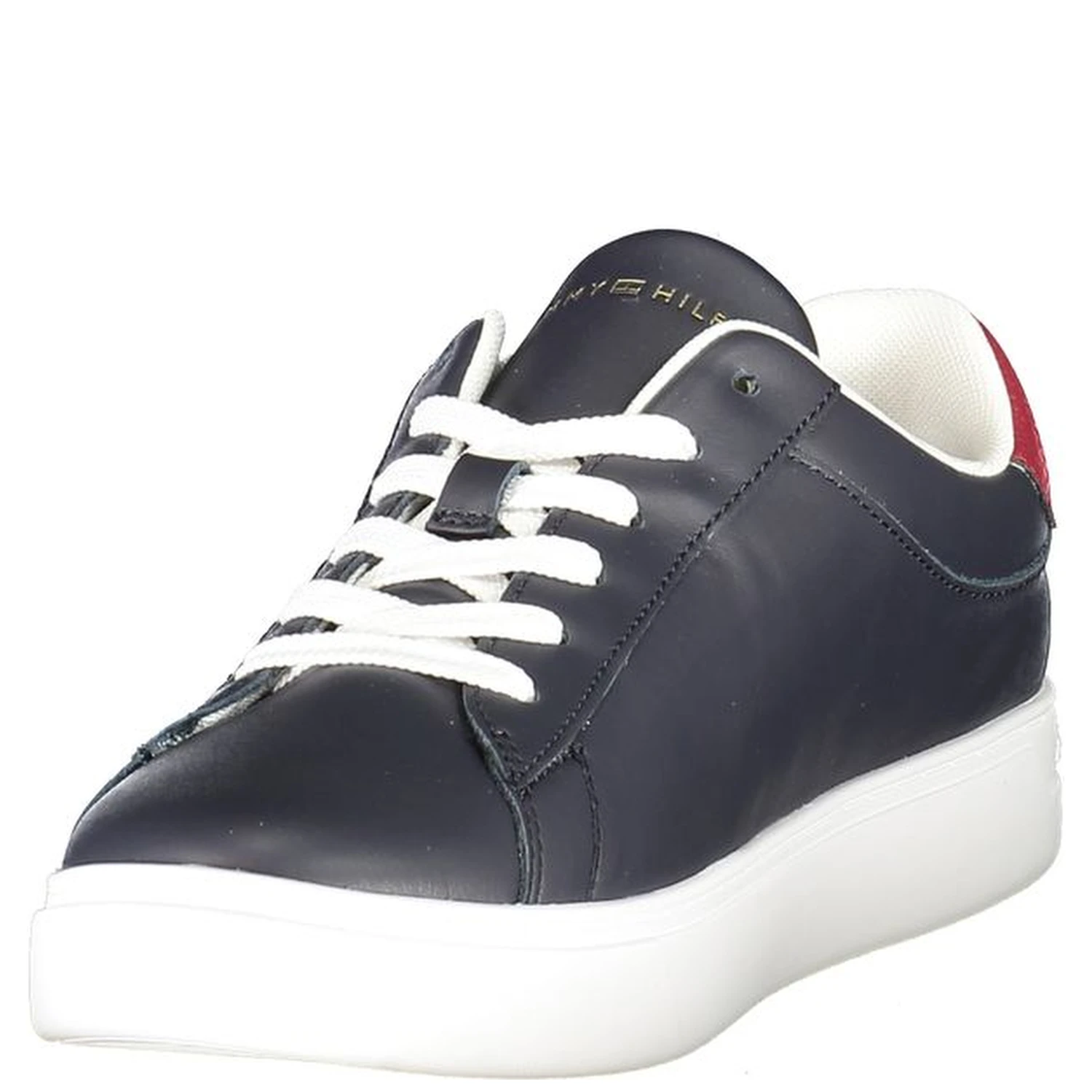 Blue Leather Women Sneaker