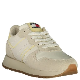Beige Leather Women Sneaker