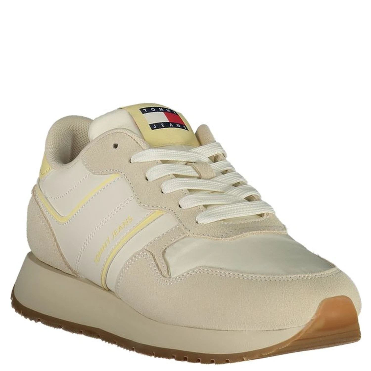 Beige Leather Women Sneaker