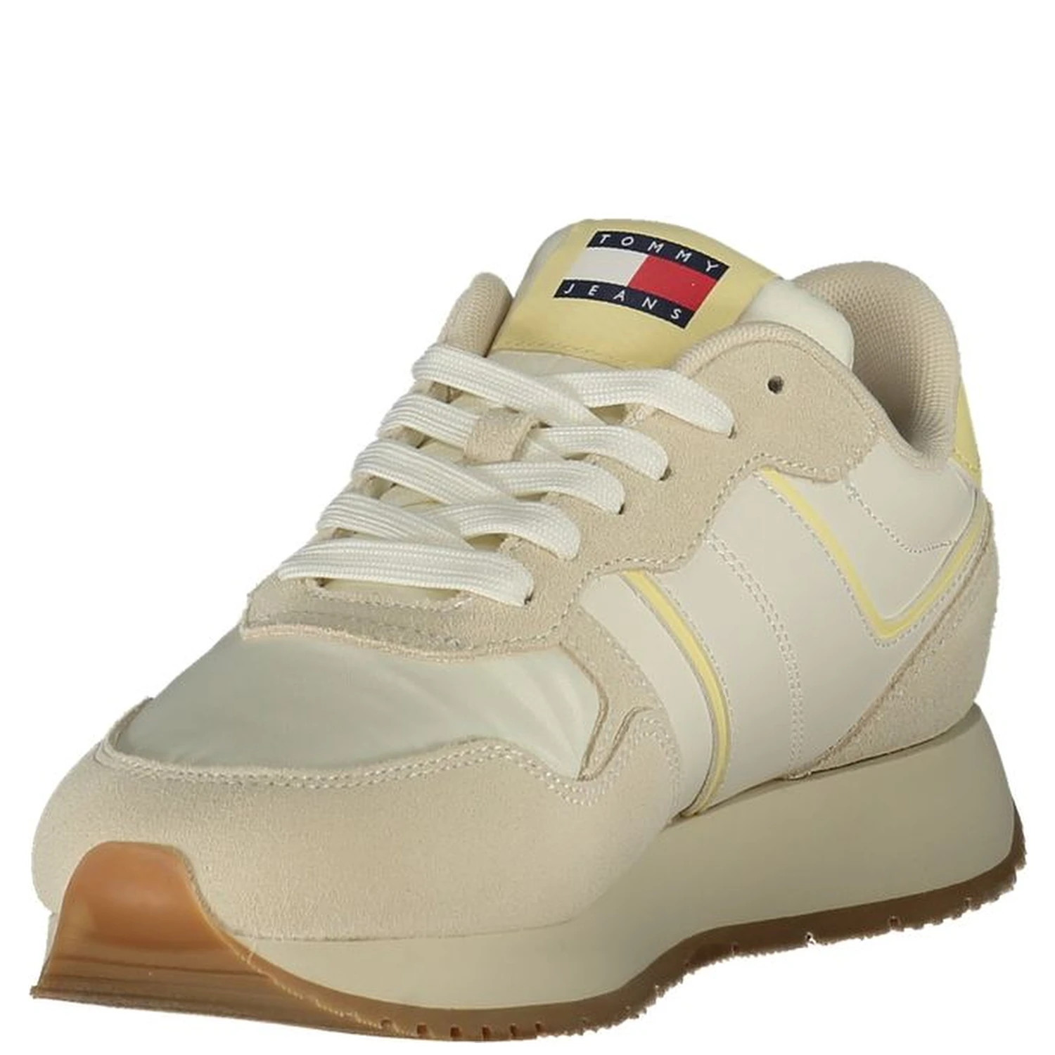 Beige Leather Women Sneaker