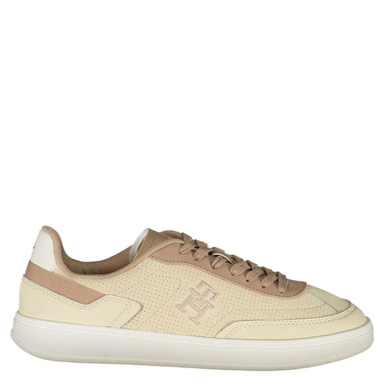 Beige Leather Women Sneaker