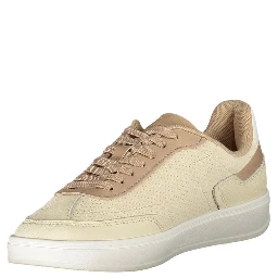 Beige Leather Women Sneaker