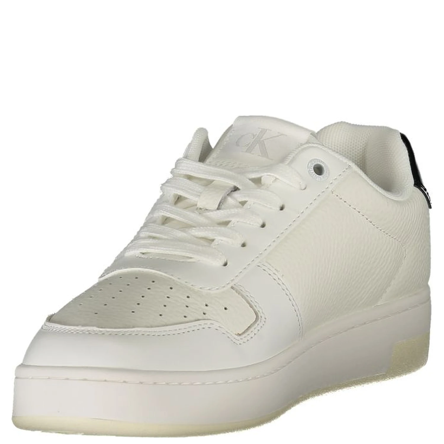 Leather Sneakers In Bianco Chiari E Naturali