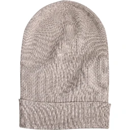 Beige Cashmere Knitted Winter Beanie Hat
