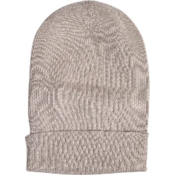 Beige Cashmere Knitted Winter Beanie Hat