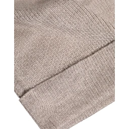 Beige Cashmere Knitted Winter Beanie Hat