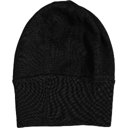 Black #DGLOVESLONDON Knitted Beanie Hat
