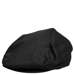 Black Cotton Newsboy Capello Cabbie Hat