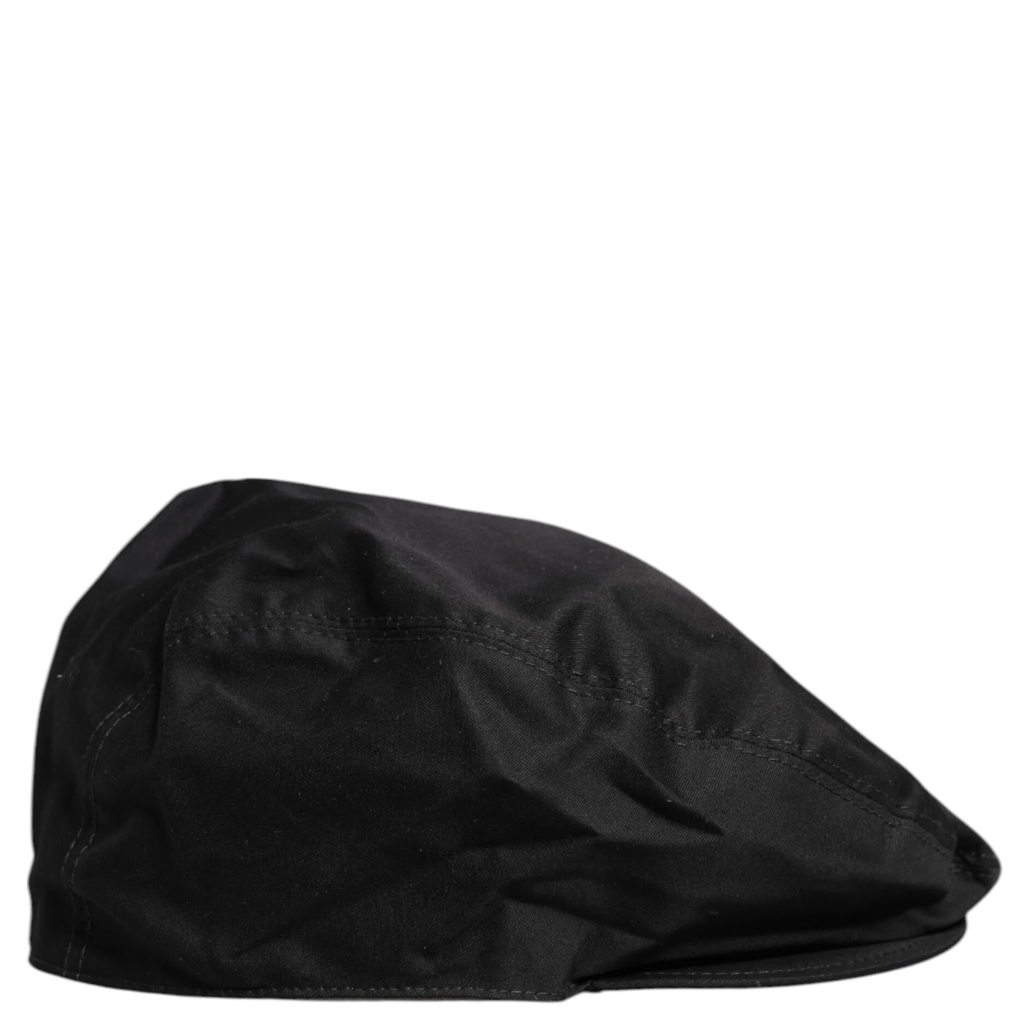 Black Cotton Newsboy Capello Cabbie Hat
