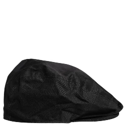 Black Cotton Newsboy Capello Cabbie Hat
