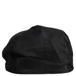 Black Cotton Newsboy Capello Cabbie Hat