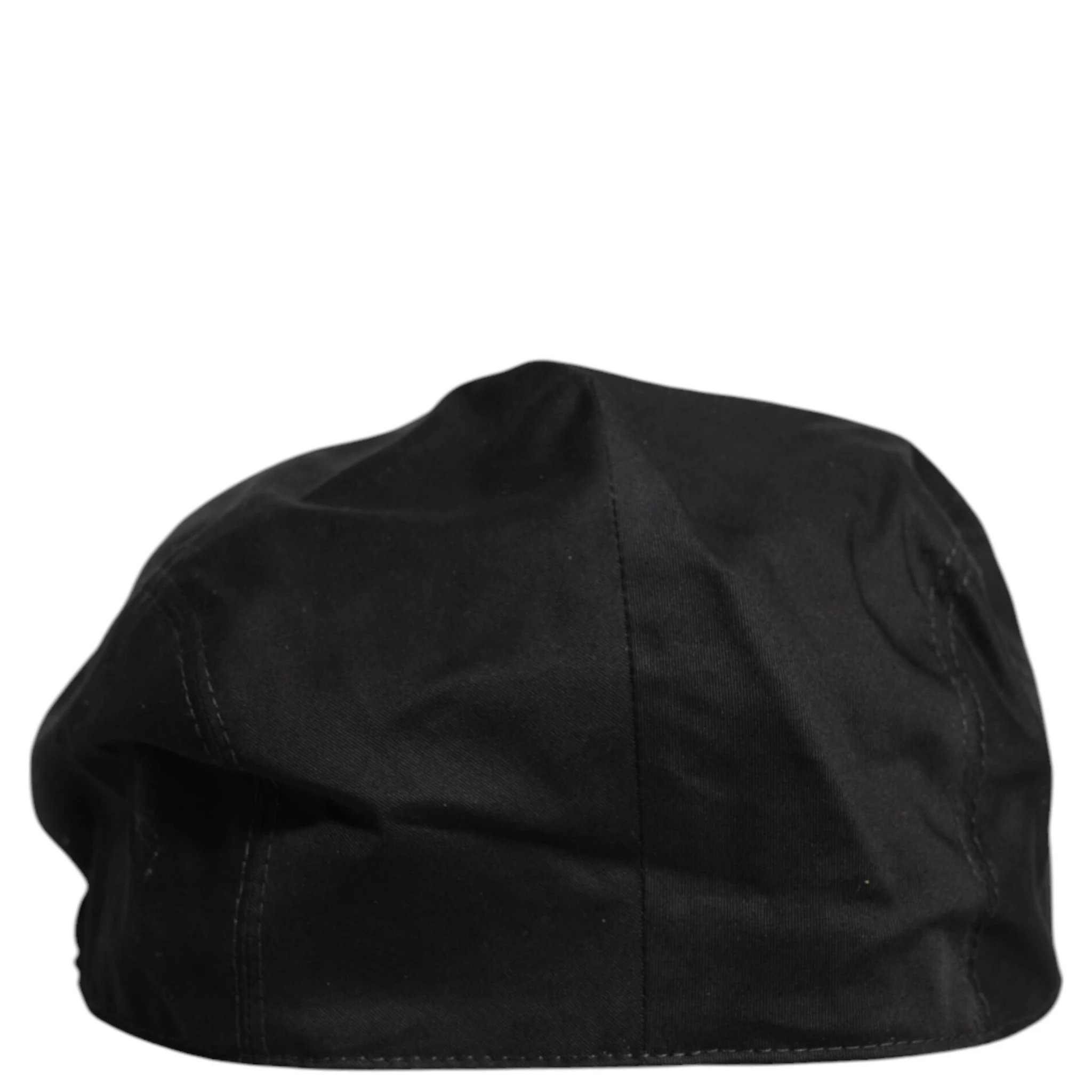 Black Cotton Newsboy Capello Cabbie Hat