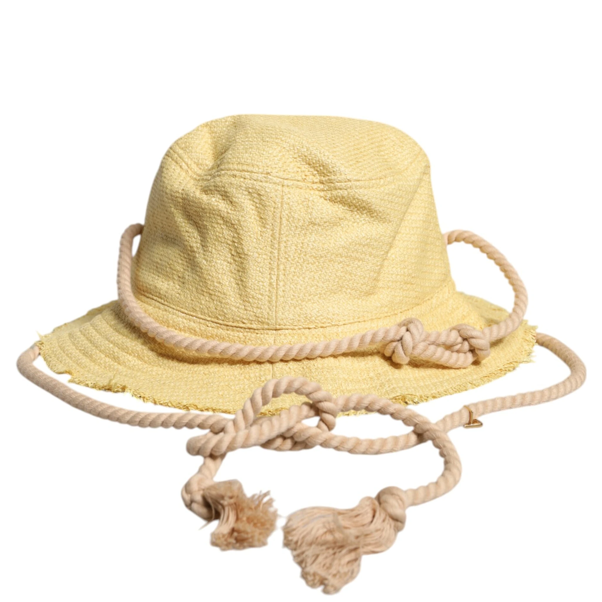 Yellow Cotton Wide Brim Bucket