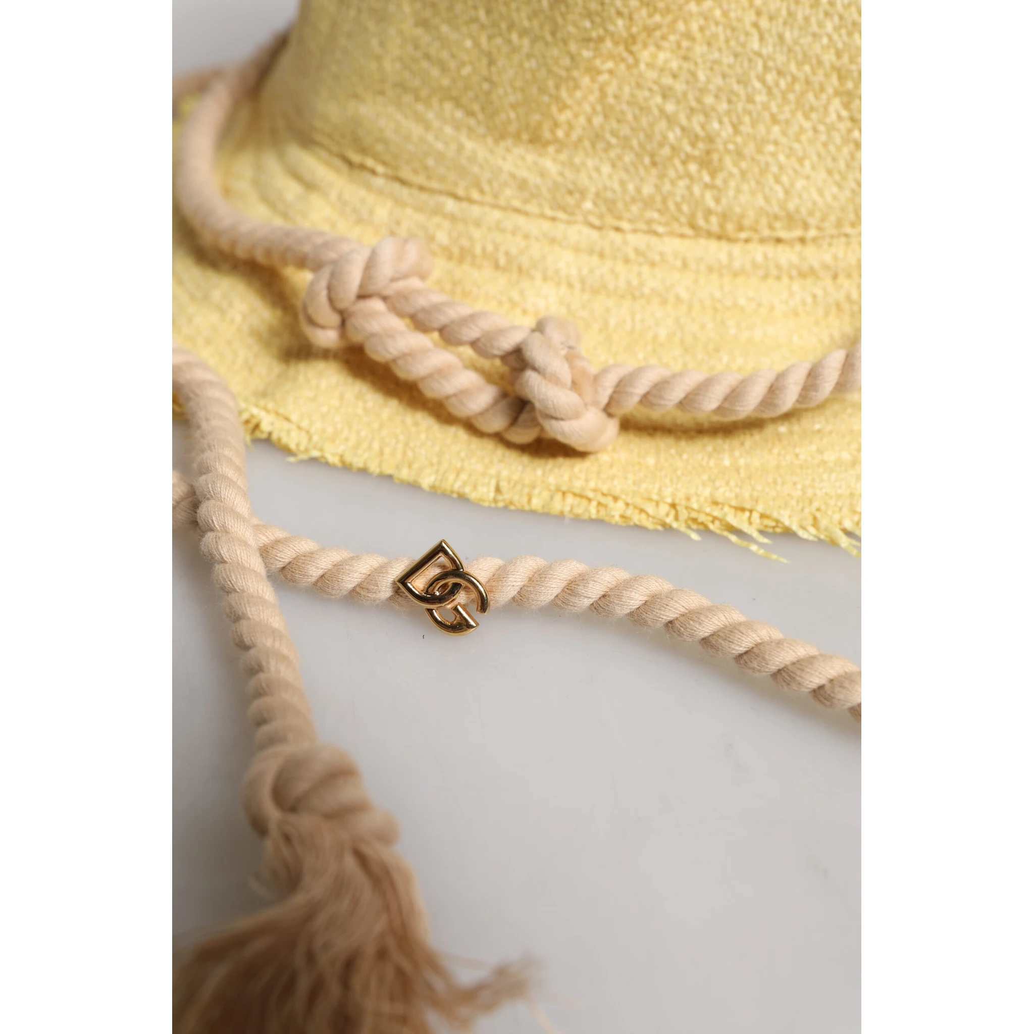 Yellow Cotton Wide Brim Bucket