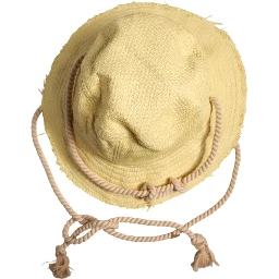 Yellow Cotton Wide Brim Bucket