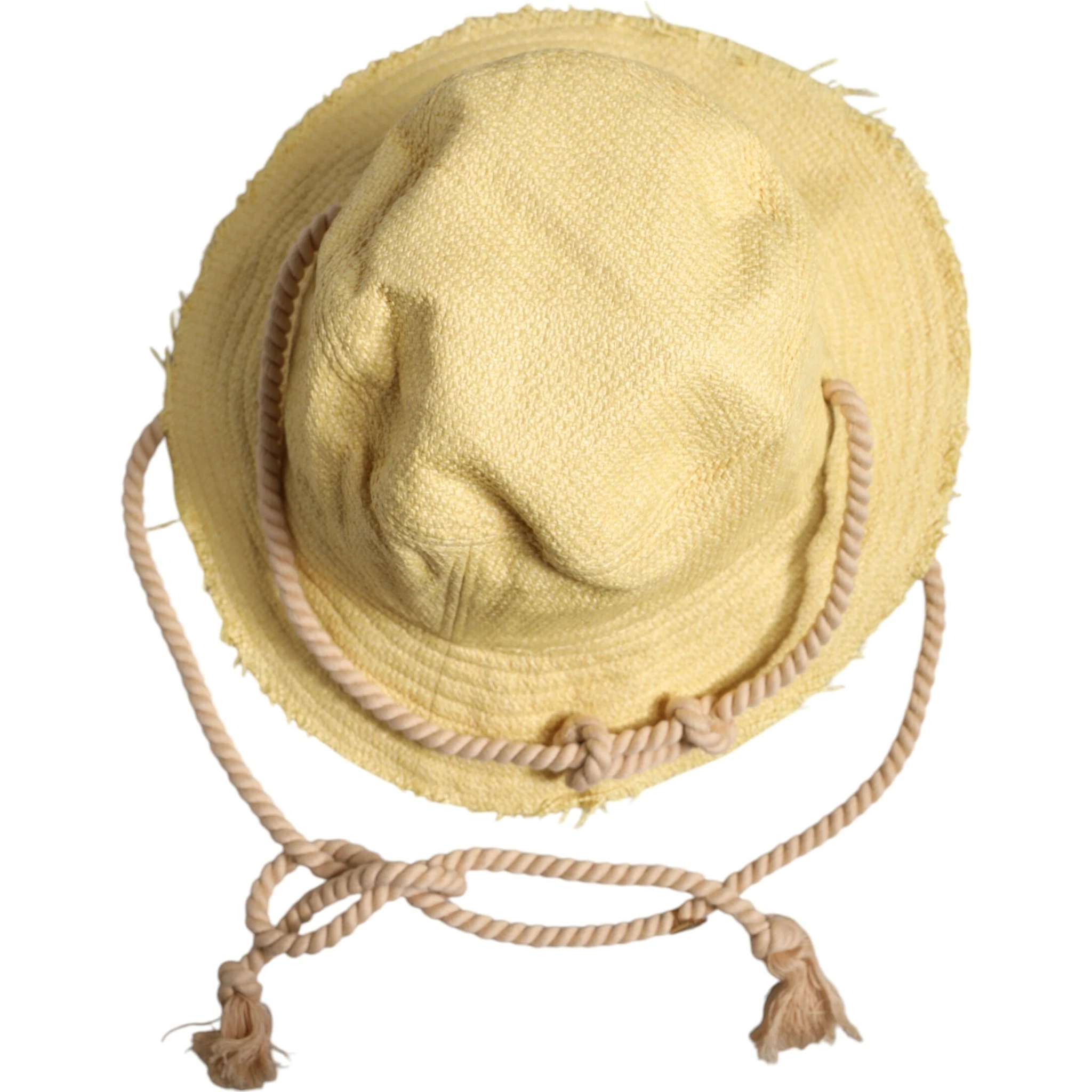 Yellow Cotton Wide Brim Bucket