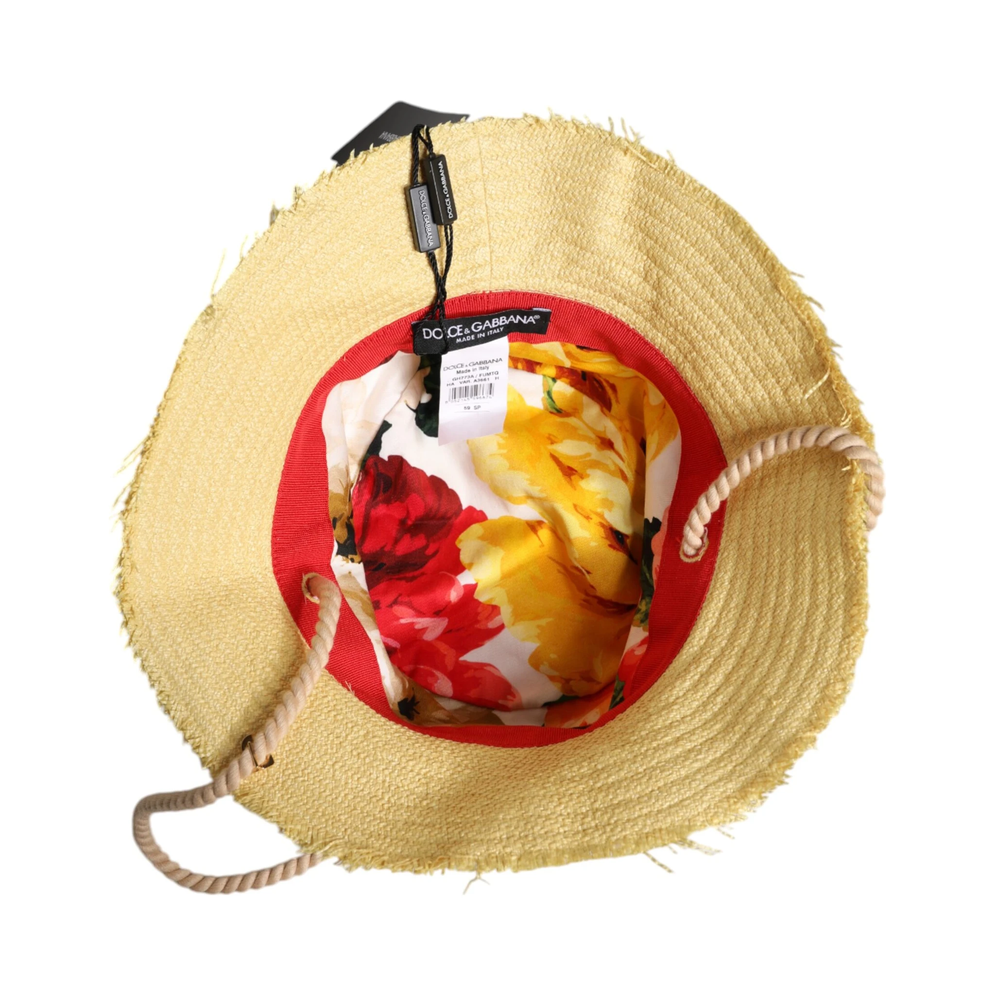 Yellow Cotton Wide Brim Bucket