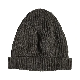 Green Wool DG Plaque Knitted Winter Beanie Hat