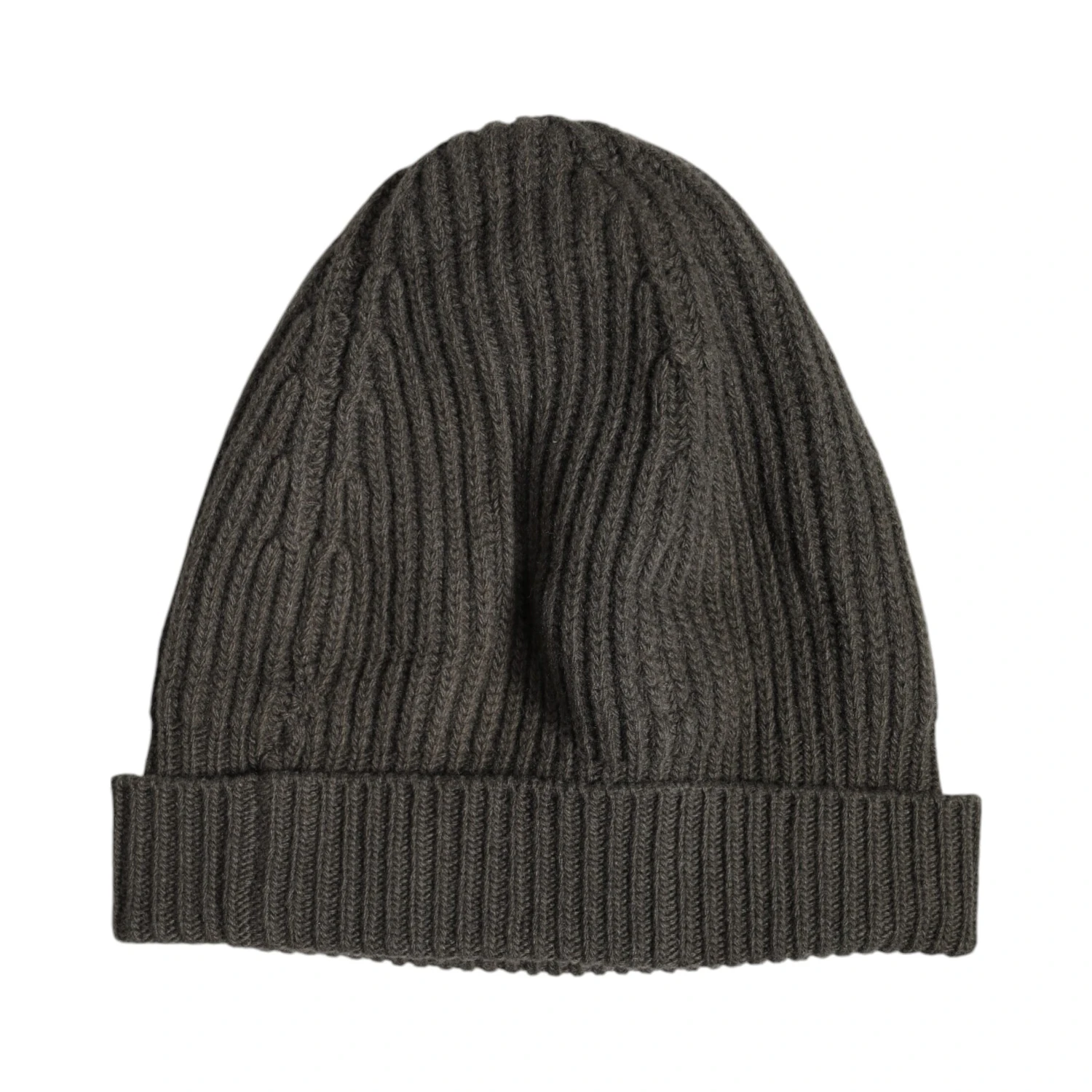 Green Wool DG Plaque Knitted Winter Beanie Hat