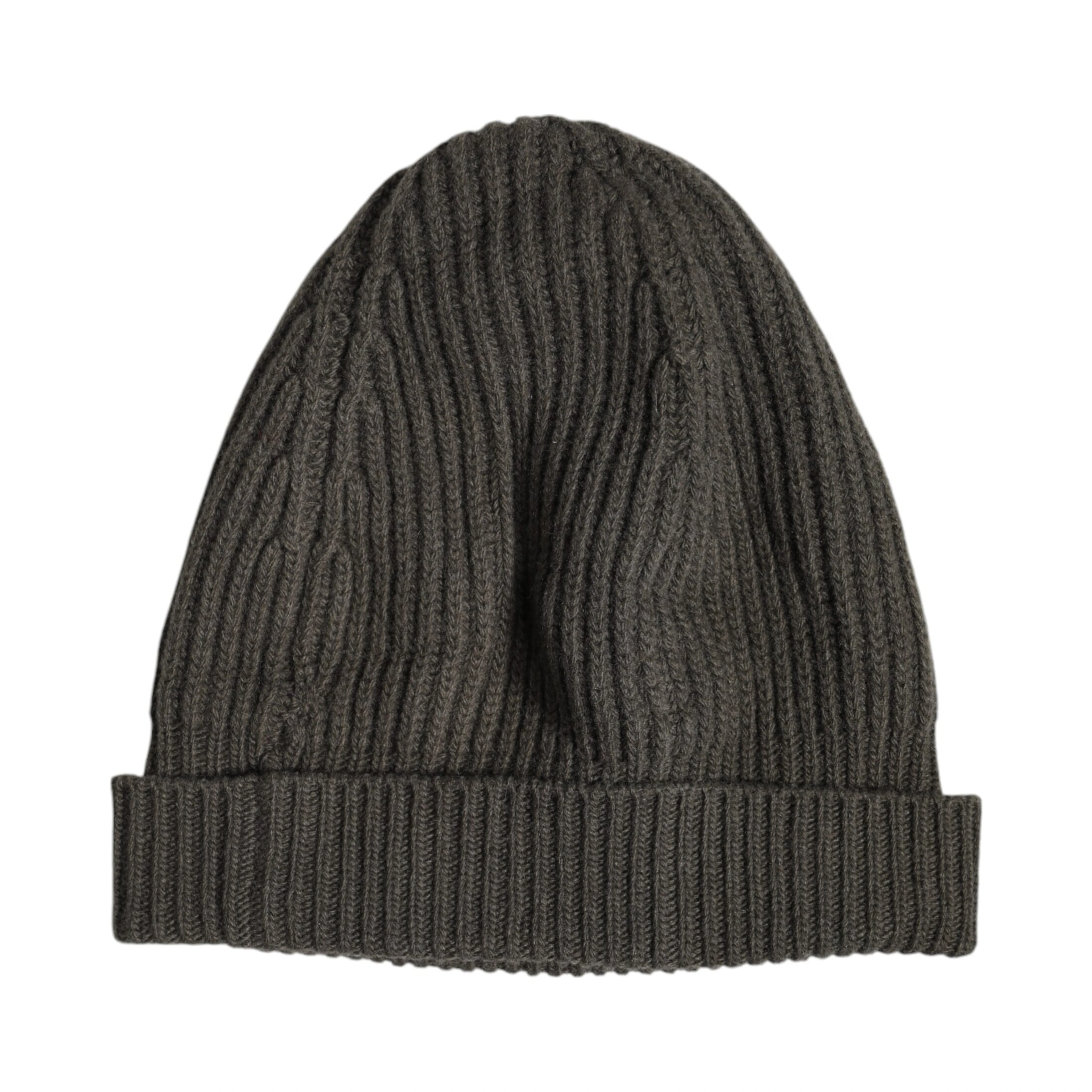 Green Wool DG Plaque Knitted Winter Beanie Hat