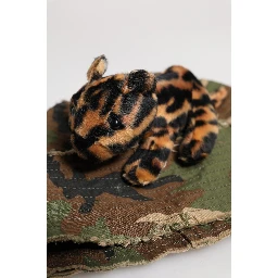 Multicolor Leopard Embellish Wide Brim Bucket Hat