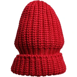 Red Solid Wool Knitted Winter Beanie Hat