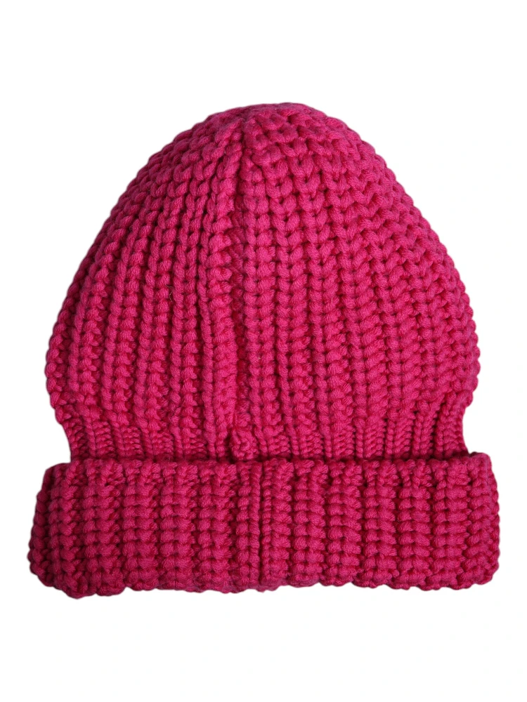 Pink Solid Wool Knitted Winter Beanie Hat alternative