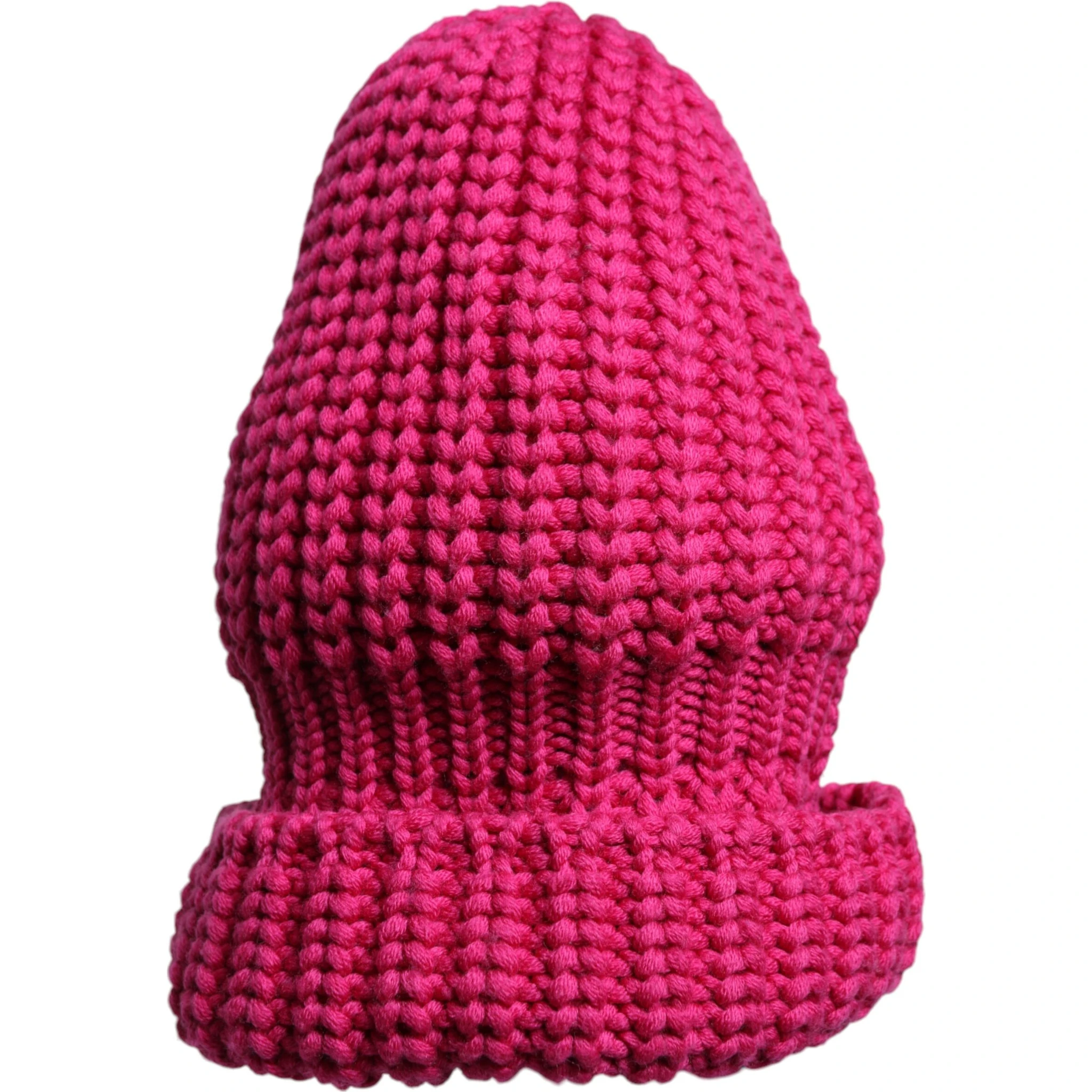 Pink Solid Wool Knitted Winter Beanie Hat