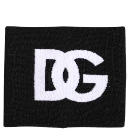 Black White Logo Print Knitted Neck Warmer Scarf