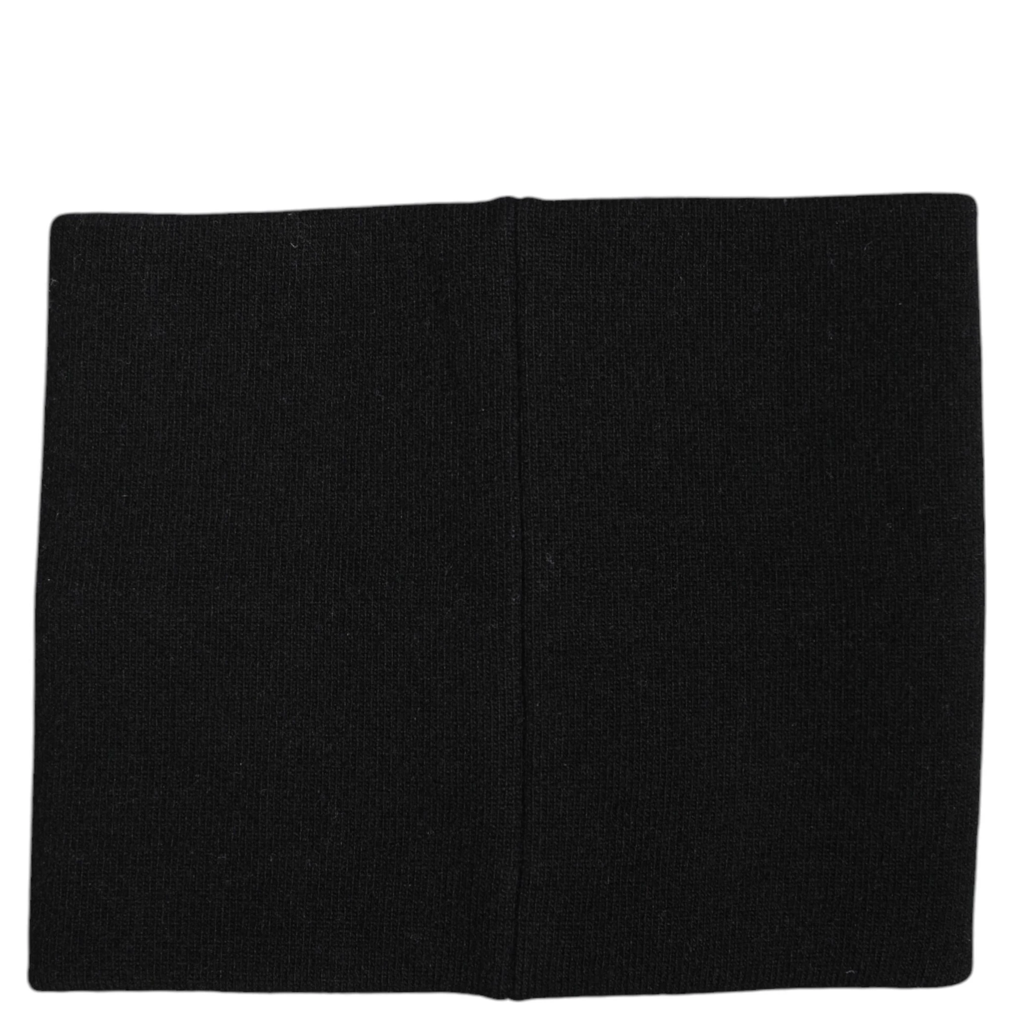 Black White Logo Print Knitted Neck Warmer Scarf