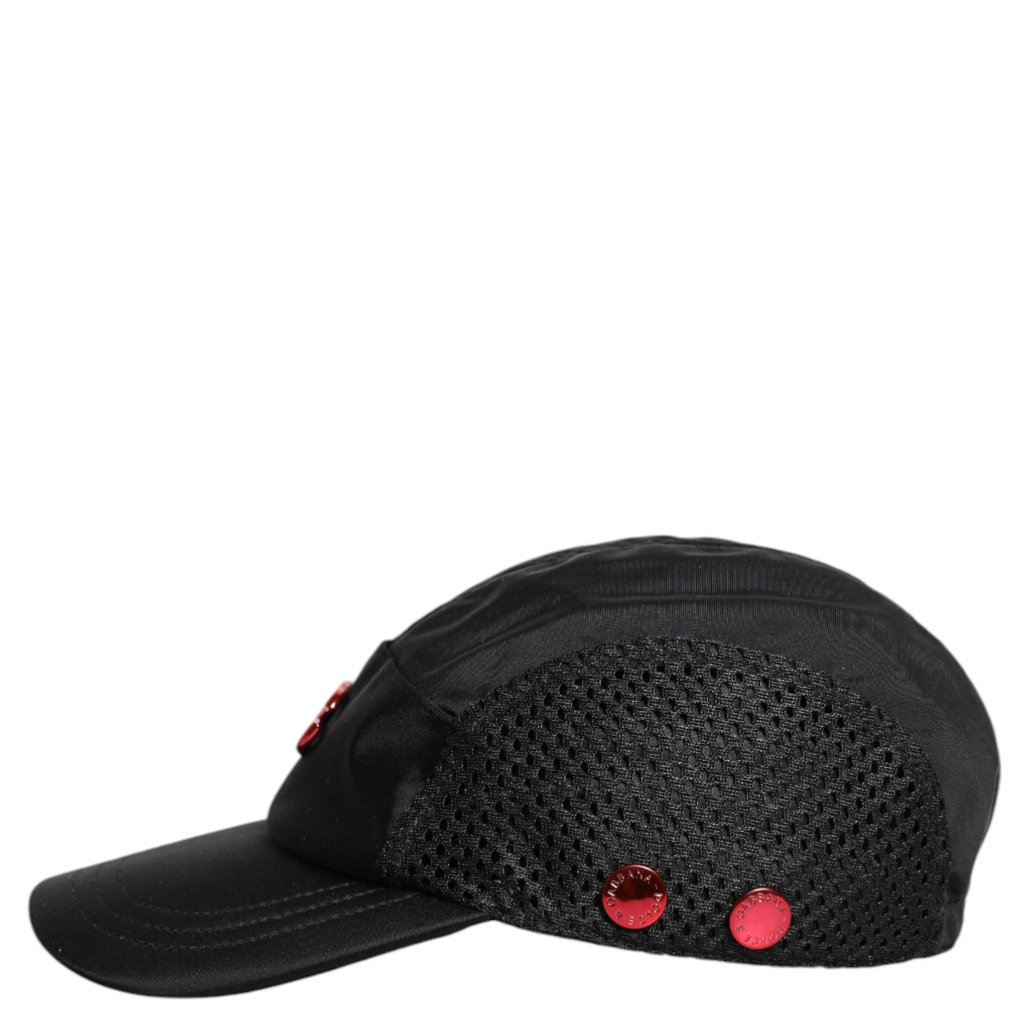 Black Nylon DG Logo 6 Panels Baseball Cap