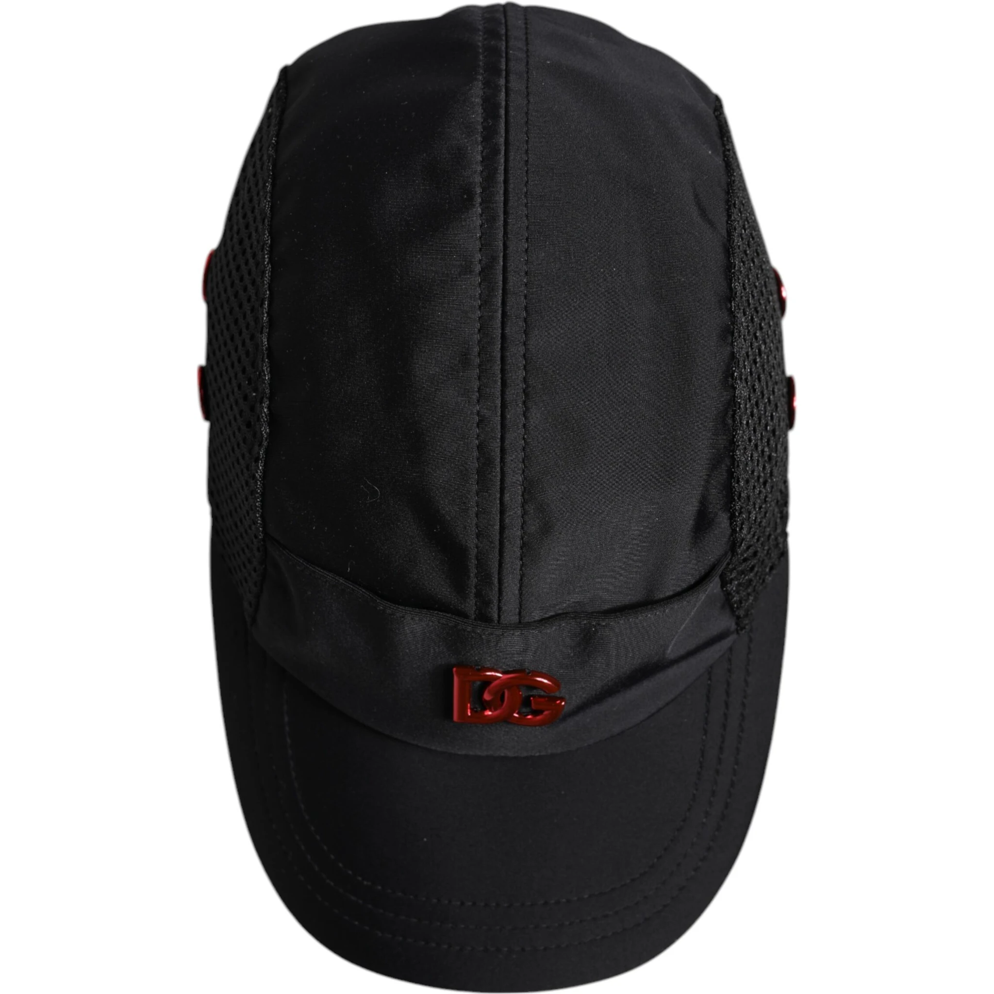 Black Nylon DG Logo 6 Panels Baseball Cap