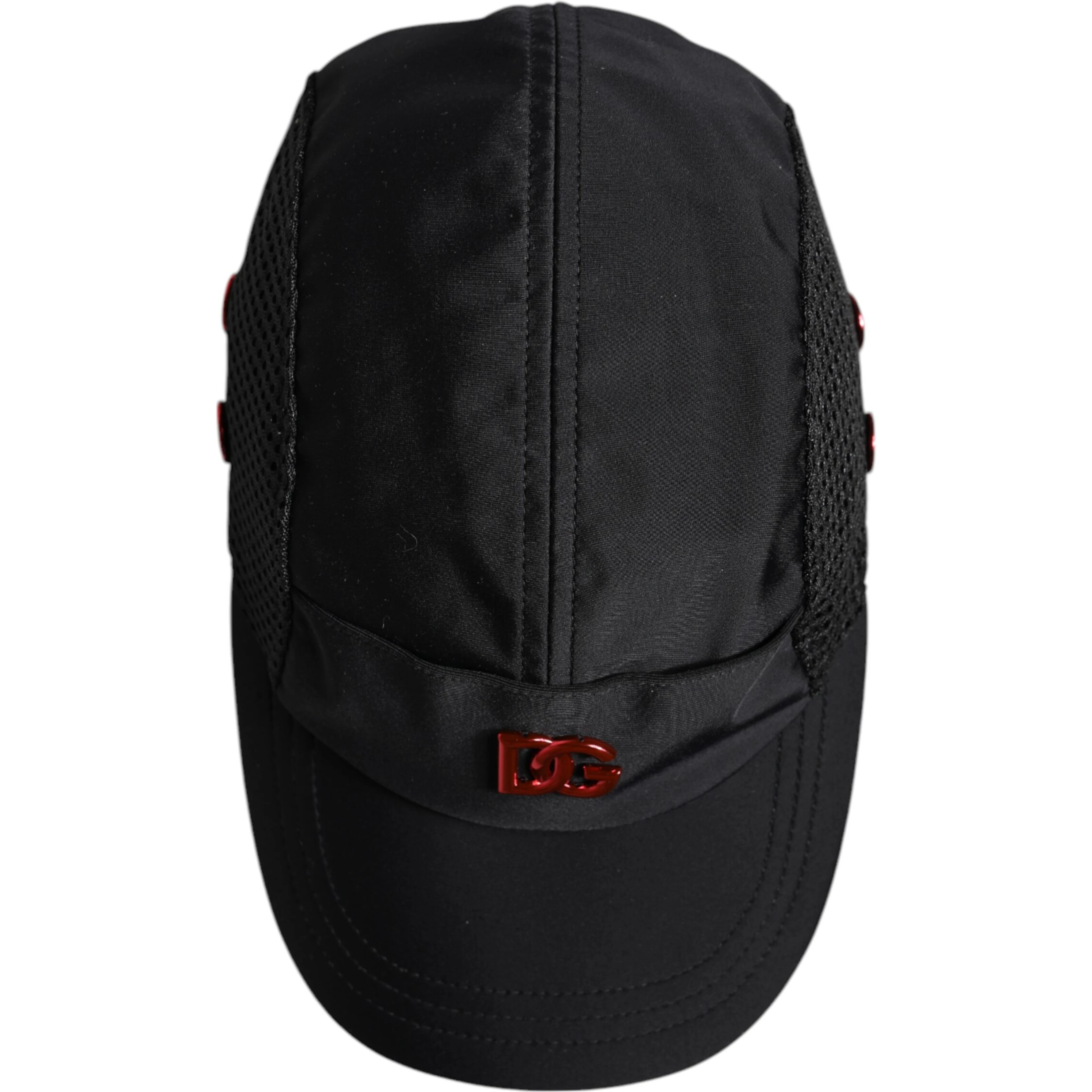 Black Nylon DG Logo 6 Panels Baseball Cap