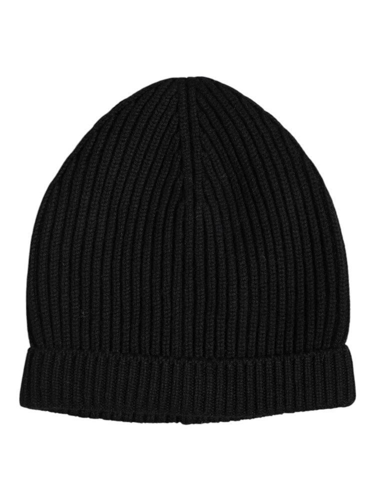 Black Cashmere Knitted Winter Beanie Hat