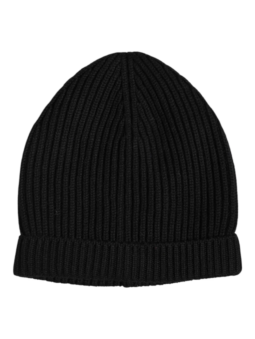 Black Cashmere Knitted Winter Beanie Hat